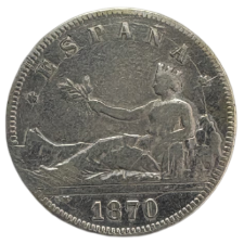 España 1870 - 2 pesetas